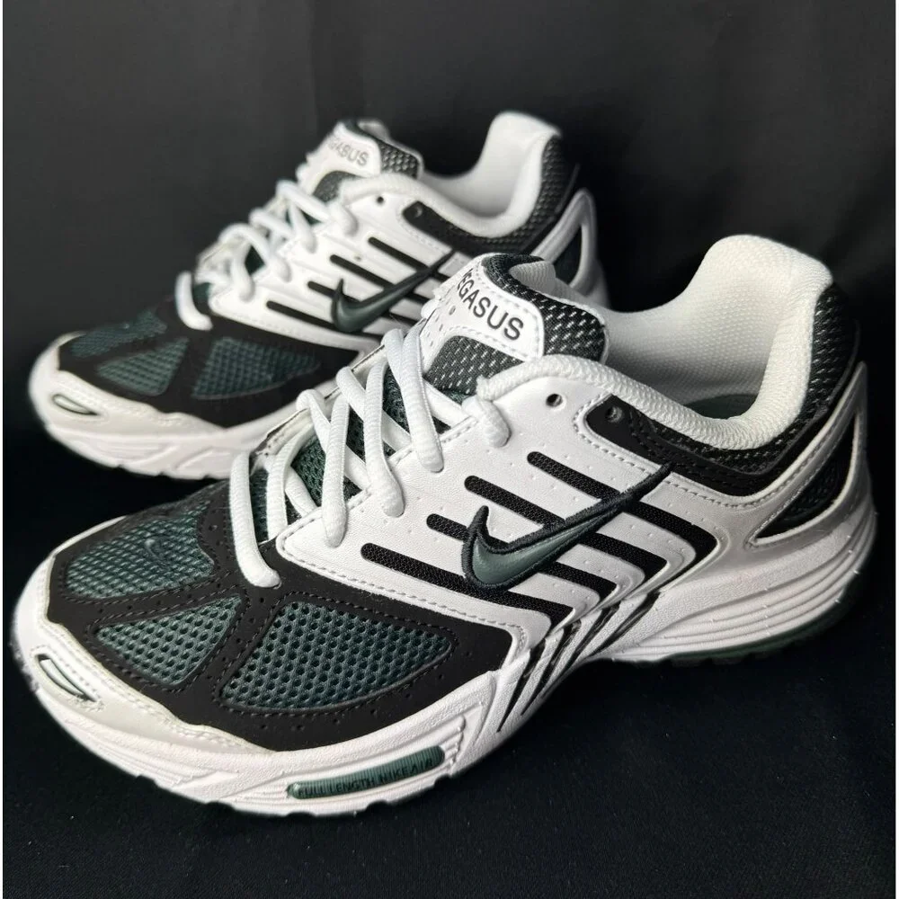 H105- SIZE 6 WOMENS NIKE AIR PEGASUS 2005 WHITE/VINTAGE GREEN-BLACK HQ5718 102 - Picture 10 of 10